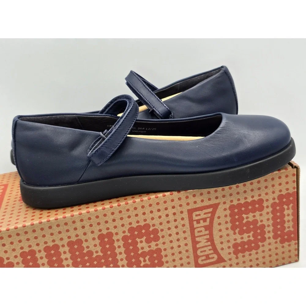 Camper Duet Kids Mary Jane Kids Size 3.5 Blue Leather K800549-007 - New
